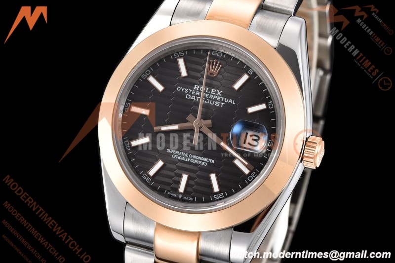 Rolex - Datejust 126301 41mm Oys Smt RG/SS G-Wave/Stk GDF MY8215