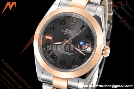 Rolex - Datejust 126301 41mm Oys Smt RG/SS Grey/Rmn GDF MY8215