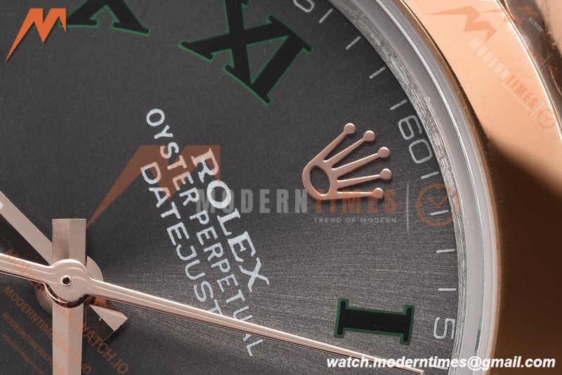 Rolex - Datejust 126301 41mm Oys Smt RG/SS Grey/Rmn GDF MY8215