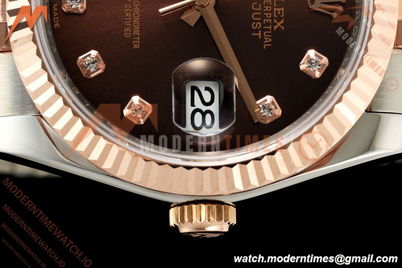 Rolex - Datejust 116231 36mm Jub Flt 316L RG/SS Brn/Dia GMF A2824