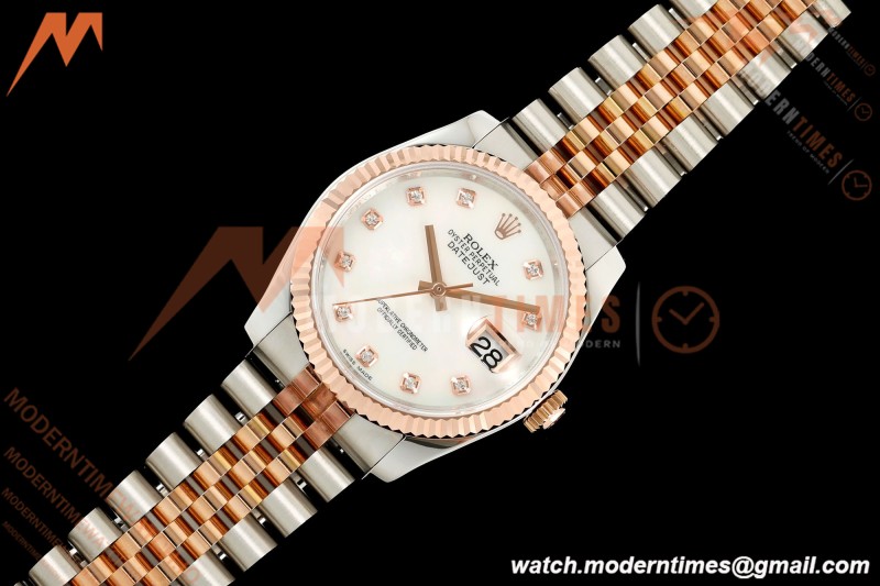 Rolex - Datejust 116231 36mm Jub Flt 316L RG/SS White Mop/Dia GMF A2824