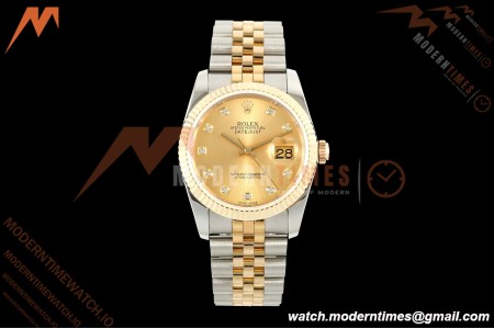 Rolex - Datejust 116233 36mm Jub Flt 316L YG/SS Gold/Dia GMF A2824 | 롤렉스 - 데이트저스트 116233 36mm Jub Flt 316L YG/SS Gold/Dia GMF A2824