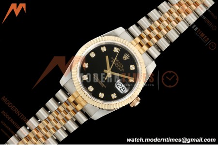Rolex - Datejust 116233 36mm Jub Flt 316L YG/SS Blk/Dia GMF A2824 | 롤렉스 - 데이트저스트 116233 36mm Jub Flt 316L YG/SS Blk/Dia GMF A2824