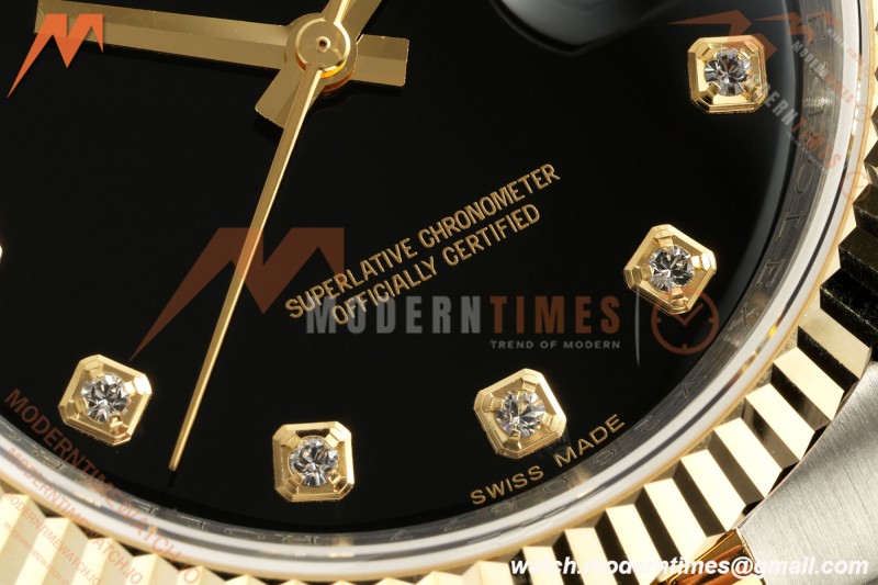 Rolex - Datejust 116233 36mm Jub Flt 316L YG/SS Blk/Dia GMF A2824