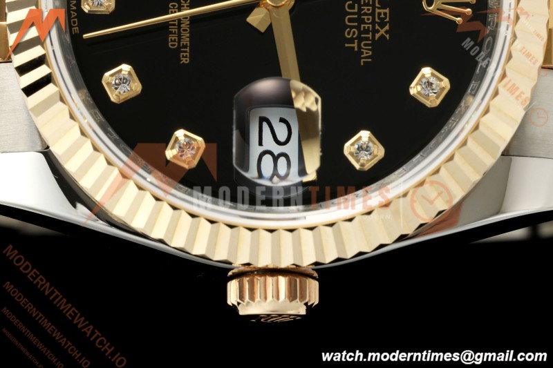 Rolex - Datejust 116233 36mm Jub Flt 316L YG/SS Blk/Dia GMF A2824