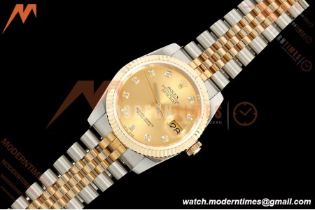 Rolex - Datejust 116233 36mm Jub Flt 316L YG/SS Gold/Dia GMF VR3135