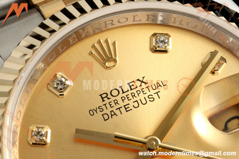 Rolex - Datejust 116233 36mm Jub Flt 316L YG/SS Gold/Dia GMF VR3135