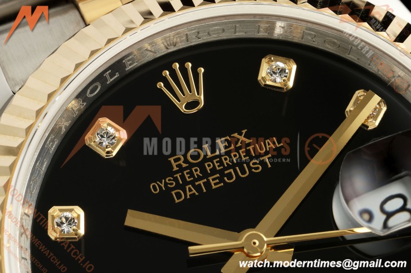 Rolex - Datejust 116233 36mm Jub Flt 316L YG/SS Blk/Dia GMF VR3135