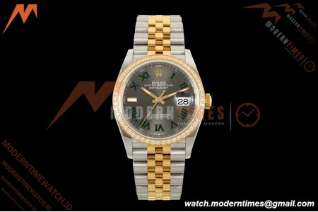 Rolex - Datejust 126283RBR 36mm Jub Diamond 904L YG/SS/DIA Grey/Rmn VSF VS3235 | 롤렉스 - 데이트저스트 126283RBR 36mm 주브 다이아몬드 904L YG/SS/DIA 그레이/Rmn VSF VS3235