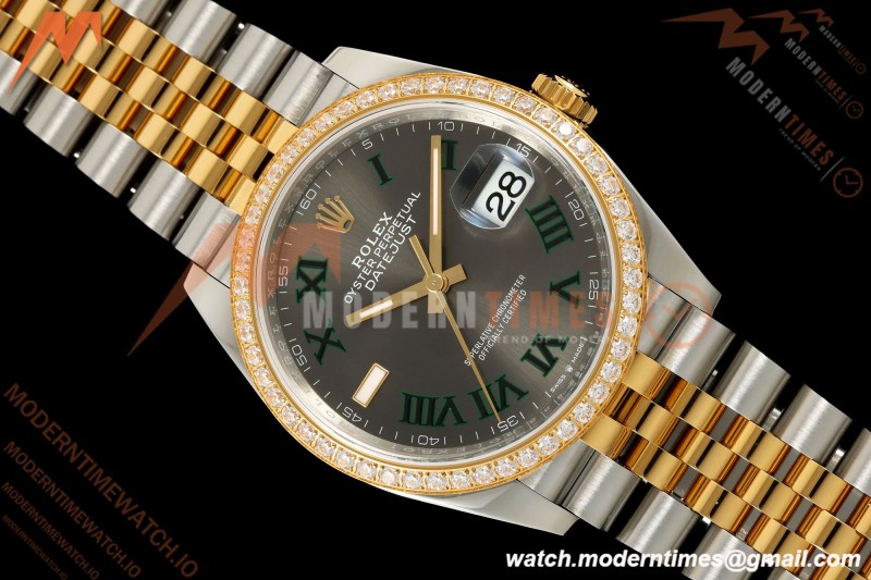 Rolex - Datejust 126283RBR 36mm Jub Diamond 904L YG/SS/DIA Grey/Rmn VSF VS3235