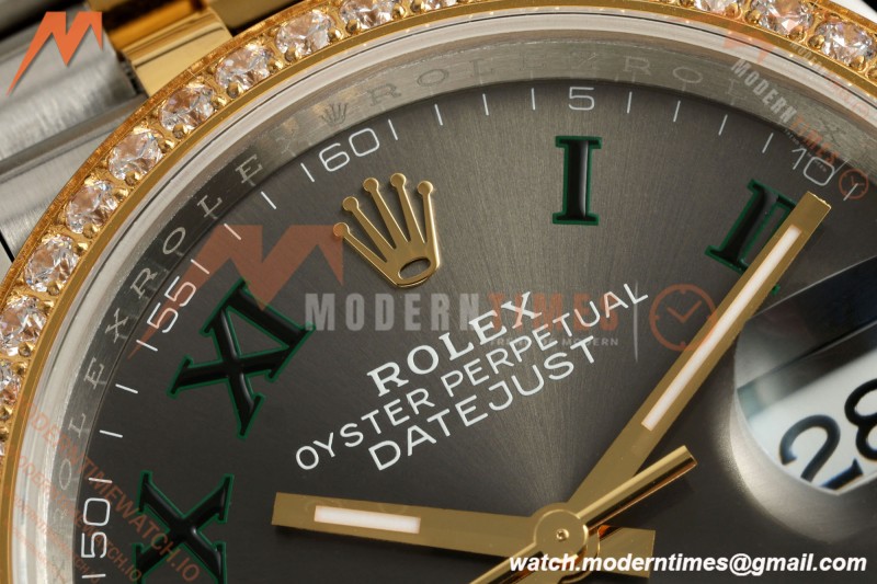 Rolex - Datejust 126283RBR 36mm Jub Diamond 904L YG/SS/DIA Grey/Rmn VSF VS3235
