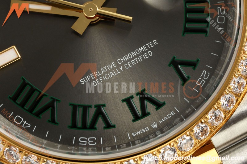 Rolex - Datejust 126283RBR 36mm Jub Diamond 904L YG/SS/DIA Grey/Rmn VSF VS3235