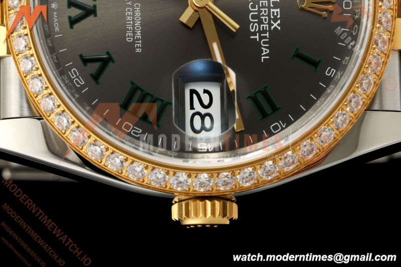 Rolex - Datejust 126283RBR 36mm Jub Diamond 904L YG/SS/DIA Grey/Rmn VSF VS3235