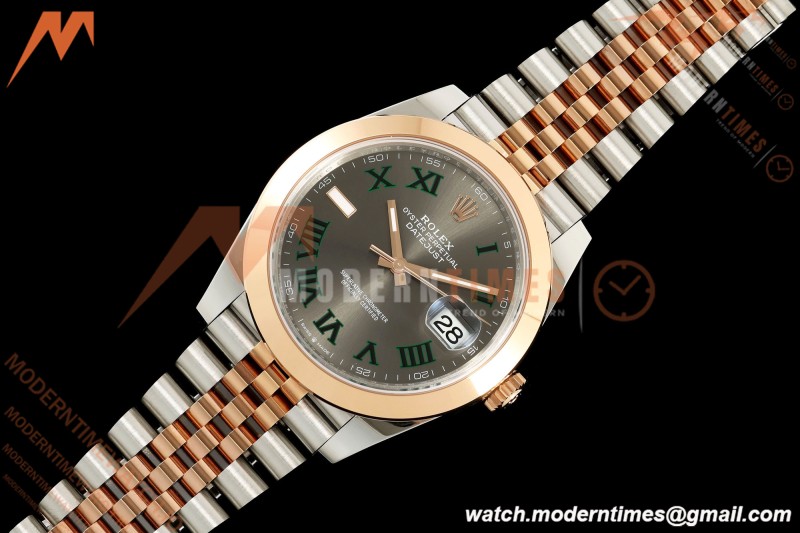 Rolex - Datejust 126301 41mm Jub Smt 904L RG/SS Grey/Rmn VSF VS3235 | 롤렉스 - 데이트저스트 126301 41mm 주브 스몰 세컨드 904L RG/SS 그레이/Rmn VSF VS3235