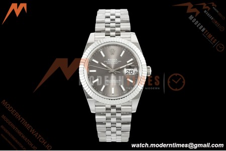 Rolex - Datejust 126334 41mm Gain Weight Jub Flt 904L SS/SS Gray/Stk QF SH3235