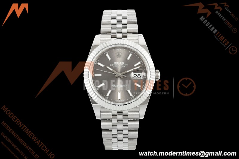 Rolex - Datejust 126334 41mm Gain Weight Jub Flt 904L SS/SS Gray/Stk QF SH3235