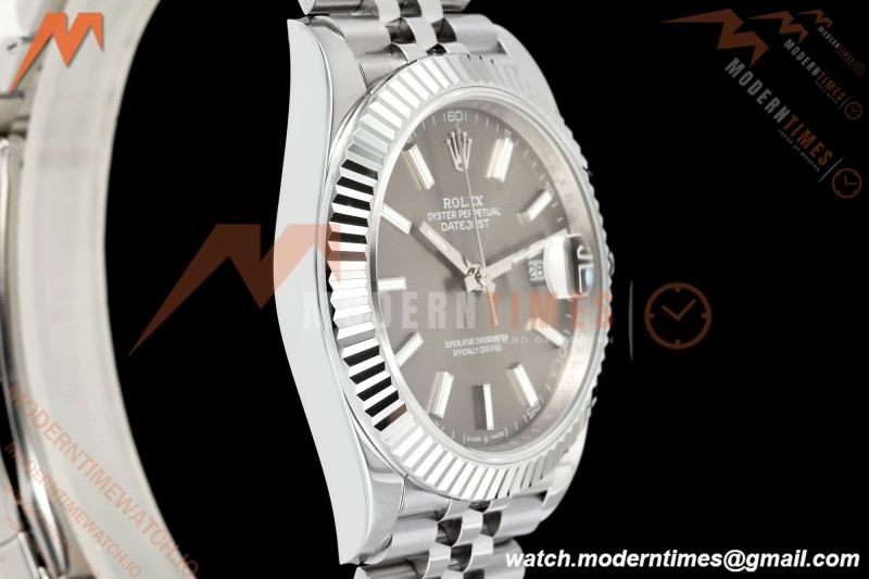Rolex - Datejust 126334 41mm Gain Weight Jub Flt 904L SS/SS Gray/Stk QF SH3235