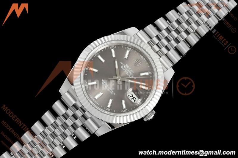 Rolex - Datejust 126334 41mm Gain Weight Jub Flt 904L SS/SS Gray/Stk QF SH3235