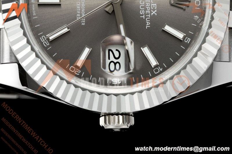 Rolex - Datejust 126334 41mm Gain Weight Jub Flt 904L SS/SS Gray/Stk QF SH3235