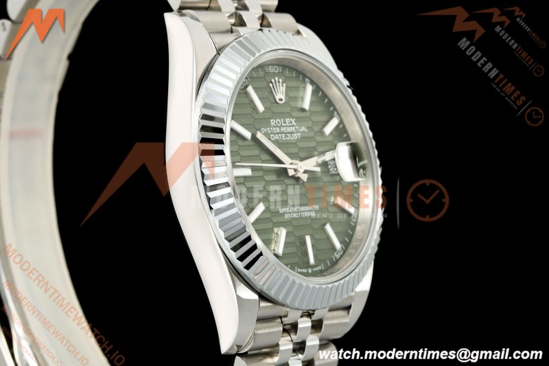 Rolex - Datejust 126334 41mm Gain Weight Jub Flt 904L SS/SS F-Grn/Stk QF SH3235