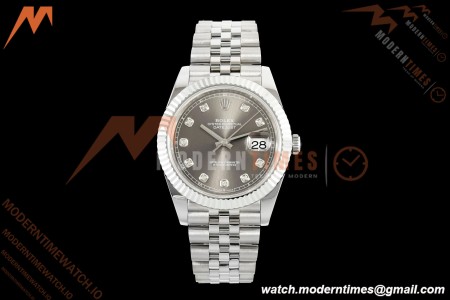Rolex - Datejust 126334 41mm Gain Weight Jub Flt 904L SS/SS Gray/Dia QF SH3235 | 롤렉스 - 데이트저스트 126334 41mm 게인 웨이트 주브 FLT 904L SS/SS 그레이/다이아 QF SH3235