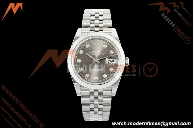 Rolex - Datejust 126334 41mm Gain Weight Jub Flt 904L SS/SS Gray/Dia QF SH3235