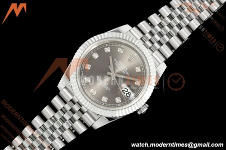 Rolex - Datejust 126334 41mm Gain Weight Jub Flt 904L SS/SS Gray/Dia QF SH3235 | 롤렉스 - 데이트저스트 126334 41mm 게인 웨이트 주브 FLT 904L SS/SS 그레이/다이아 QF SH3235