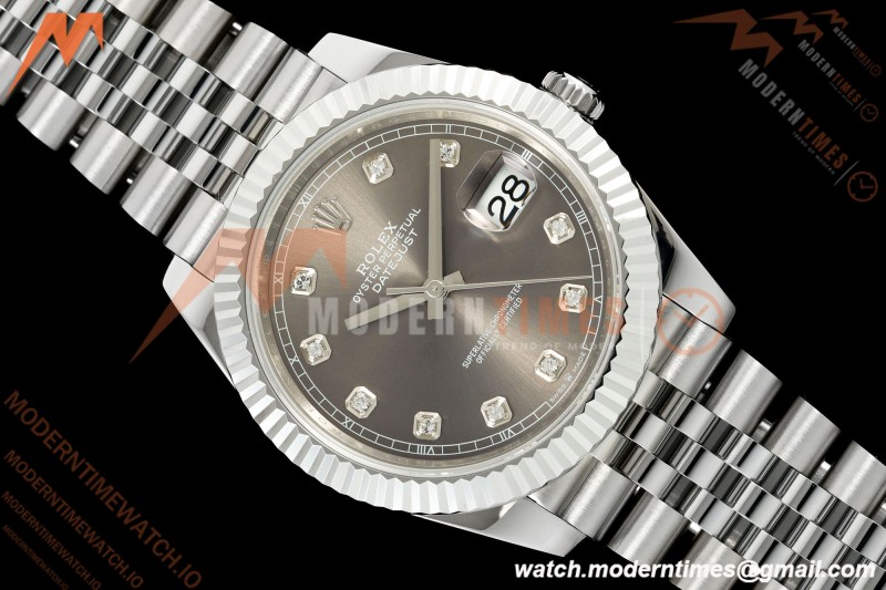 Rolex - Datejust 126334 41mm Gain Weight Jub Flt 904L SS/SS Gray/Dia QF SH3235