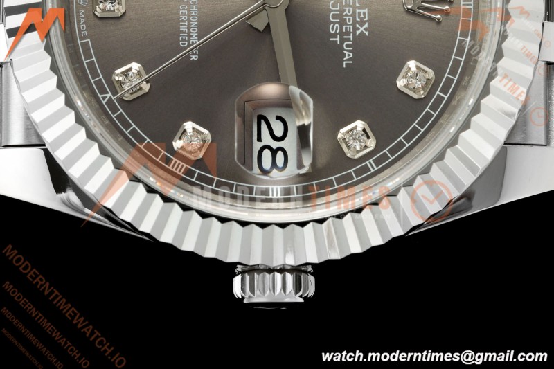 Rolex - Datejust 126334 41mm Gain Weight Jub Flt 904L SS/SS Gray/Dia QF SH3235