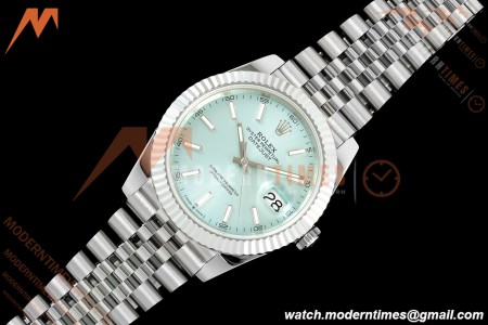 Rolex - Datejust 126334 41mm Gain Weight Jub Flt 904L SS/SS I-Blue/Stk QF SH3235 | 롤렉스 - 데이트저스트 126334 41mm 게인 웨이트 주브 FLT 904L SS/SS 아이스 블루/Stk QF SH3235