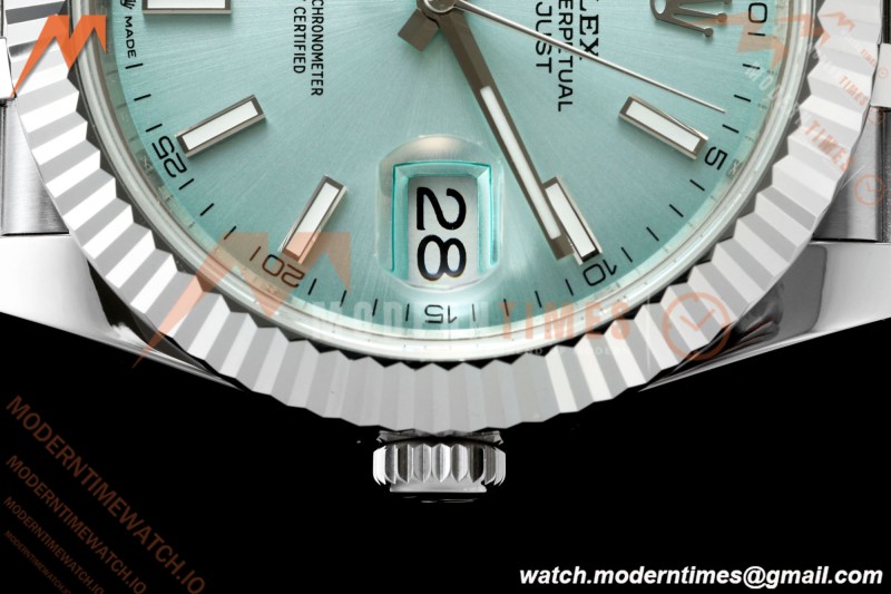 Rolex - Datejust 126334 41mm Gain Weight Jub Flt 904L SS/SS I-Blue/Stk QF SH3235 | 롤렉스 - 데이트저스트 126334 41mm 게인 웨이트 주브 FLT 904L SS/SS 아이스 블루/Stk QF SH3235