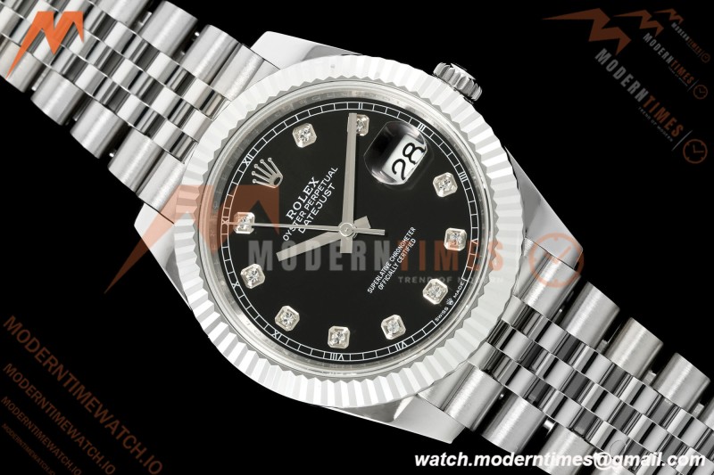 Rolex - Datejust 126334 41mm Gain Weight Jub Flt 904L SS/SS Blk/Dia QF SH3235