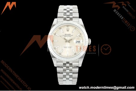Rolex - Datejust 126334 41mm Gain Weight Jub Flt 904L SS/SS Silv/Stk QF SH3235