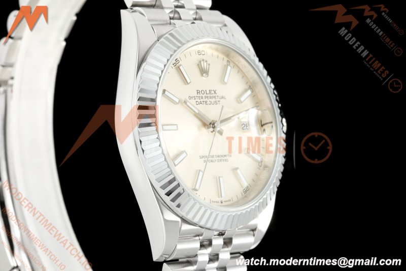 Rolex - Datejust 126334 41mm Gain Weight Jub Flt 904L SS/SS Silv/Stk QF SH3235