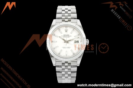 Rolex - Datejust 126334 41mm Gain Weight Jub Flt 904L SS/SS Wht/Stk QF SH3235