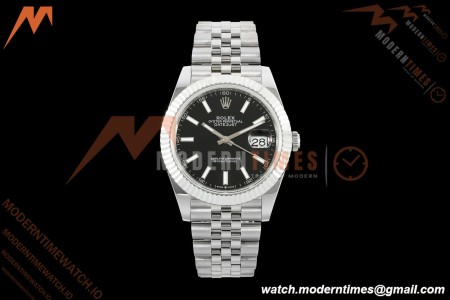 Rolex - Datejust 126334 41mm Gain Weight Jub Flt 904L SS/SS Blk/Stk QF SH3235 | 롤렉스 - 데이트저스트 126334 41mm 게인 웨이트 주브 플랫 904L SS/SS 블랙/스틸 QF SH3235