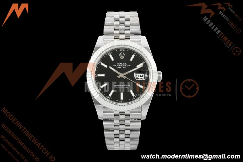 Rolex - Datejust 126334 41mm Gain Weight Jub Flt 904L SS/SS Blk/Stk QF SH3235