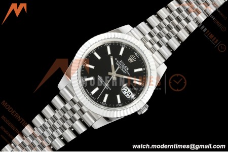 Rolex - Datejust 126334 41mm Gain Weight Jub Flt 904L SS/SS Blk/Stk QF SH3235