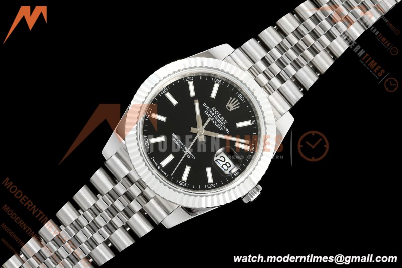 Rolex - Datejust 126334 41mm Gain Weight Jub Flt 904L SS/SS Blk/Stk QF SH3235