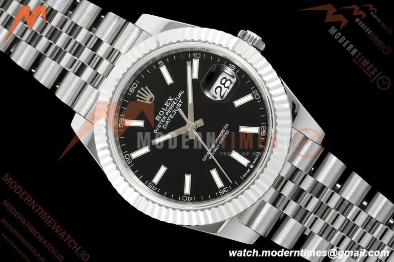 Rolex - Datejust 126334 41mm Gain Weight Jub Flt 904L SS/SS Blk/Stk QF SH3235