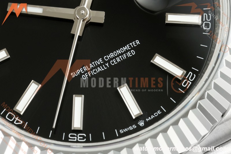 Rolex - Datejust 126334 41mm Gain Weight Jub Flt 904L SS/SS Blk/Stk QF SH3235