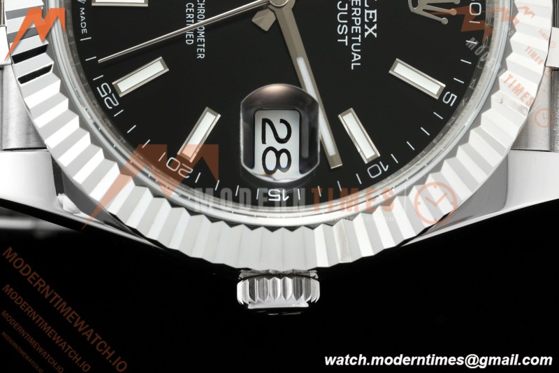 Rolex - Datejust 126334 41mm Gain Weight Jub Flt 904L SS/SS Blk/Stk QF SH3235