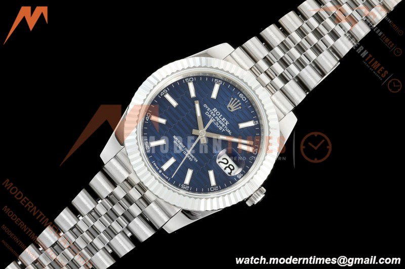 Rolex - Datejust 126334 41mm Gain Weight Jub Flt 904L SS/SS F-Blu/Stk QF SH3235