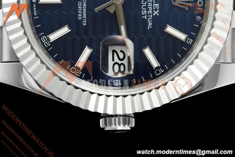 Rolex - Datejust 126334 41mm Gain Weight Jub Flt 904L SS/SS F-Blu/Stk QF SH3235