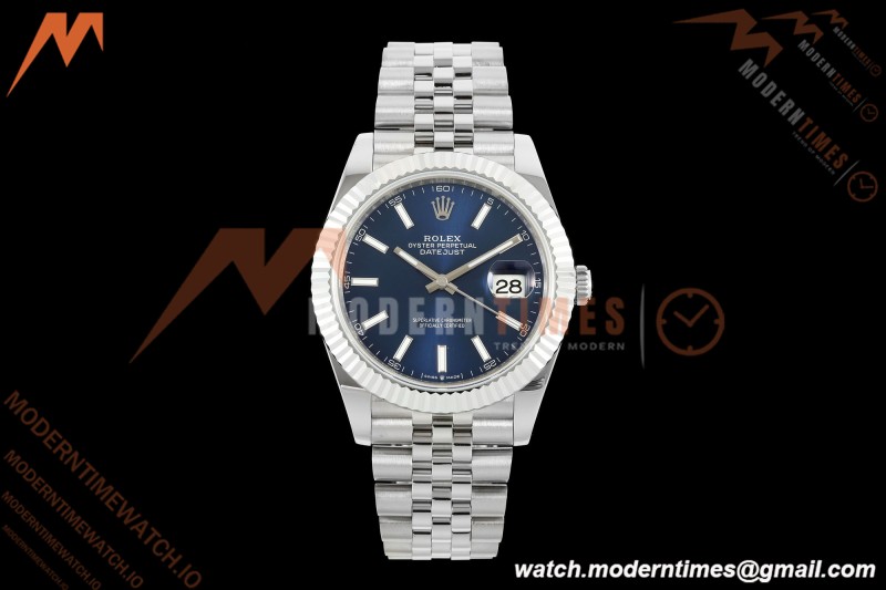 Rolex - Datejust 126334 41mm Gain Weight Jub Flt 904L SS/SS Blu/Stk QF SH3235