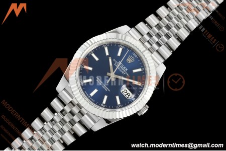 Rolex - Datejust 126334 41mm Gain Weight Jub Flt 904L SS/SS Blu/Stk QF SH3235