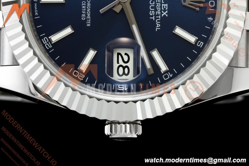Rolex - Datejust 126334 41mm Gain Weight Jub Flt 904L SS/SS Blu/Stk QF SH3235
