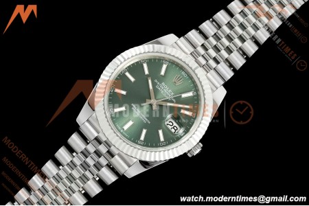 Rolex - Datejust 126334 41mm Gain Weight Jub Flt 904L SS/SS Grn/Stk QF SH3235