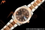 Rolex - Datejust 126331 41mm 904L Gold Wrapped Oys Flt RG/SS Brn/Dia BJF SH3235 | 롤렉스 - 데이트저스트 126331 41mm 904L 골드 랩 오이즈 플라이백 RG/SS 브라운/다이아 BJF SH3235