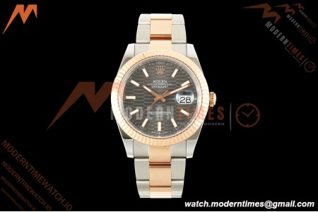 Rolex - Datejust 126331 41mm 904L Gold Wrapped Oys Flt RG/SS F-Grey/Stk BJF SH3235 | 롤렉스 - 데이트저스트 126331 41mm 904L 골드 랩 오이즈 플라이백 RG/SS F-그레이/Stk BJF SH3235